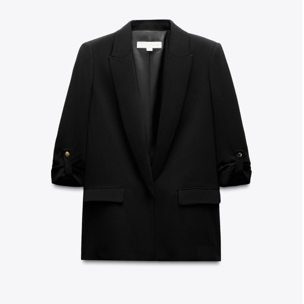 BLAZER WITH ROLLED-UP SLEEVES